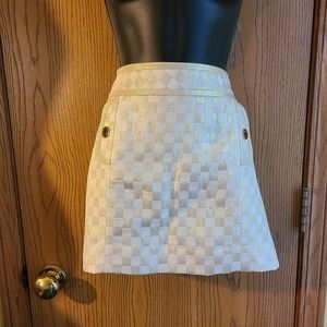 Lily Pulitzer Tate Skirt Metallic Wright Square Size 4 Mini